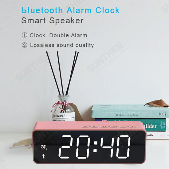 ZXL-B119 Wireless bluetooth Speaker Bass Subwoofer FM Radio TF Card Dual Alarm Clock 10W LED Mirror Soundbar with Mic ZXL-B119 Wireless bluetooth Speaker Bass Subwoofer FM Radio TF Card Dual Alarm Clock 10W LED Mirror Soundbar with Mic