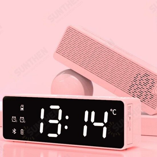 ZXL-B119 Wireless bluetooth Speaker Bass Subwoofer FM Radio TF Card Dual Alarm Clock 10W LED Mirror Soundbar with Mic ZXL-B119 Wireless bluetooth Speaker Bass Subwoofer FM Radio TF Card Dual Alarm Clock 10W LED Mirror Soundbar with Mic