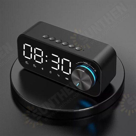 ZXL-B126 Alarm Clock bluetooth 5.0 Speaker Digital Display LED Wireless Subwoofer Music Player Mirror Dual Alarm Clock