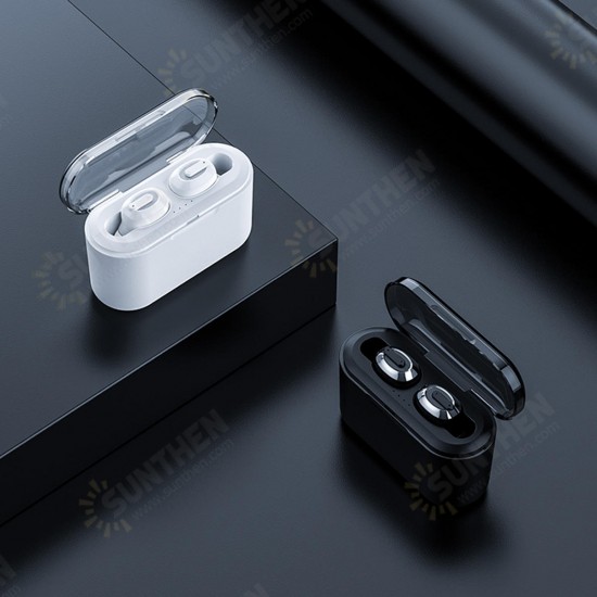 [CVC8.0 Noise Canceling] bluetooth 5.0 Mini Wireless Earphone IPX7 Waterproof Headphones With 3000mAh Charging Box Power Bank