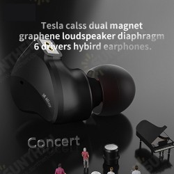 Mirror Wired Earphones Monitor Original HiFi Sound 2BA Drivers+10mm Big Dynamic Driver Ergonomic Noise Reduction Earbuds 3.5MM Sports Music Gaming In-Ear Headphones with Mic Mirror Wired Earphones Monitor Original HiFi Sound 2BA Drivers+10mm Big Dynamic Driver Ergonomic Noise Reduction Earbuds 3.5MM Sports Music Gaming In-Ear Headphones with Mic