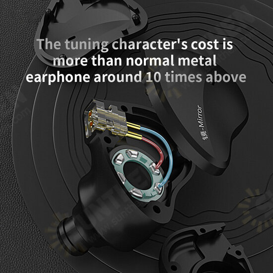 Mirror Wired Earphones Monitor Original HiFi Sound 2BA Drivers+10mm Big Dynamic Driver Ergonomic Noise Reduction Earbuds 3.5MM Sports Music Gaming In-Ear Headphones with Mic Mirror Wired Earphones Monitor Original HiFi Sound 2BA Drivers+10mm Big Dynamic Driver Ergonomic Noise Reduction Earbuds 3.5MM Sports Music Gaming In-Ear Headphones with Mic