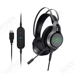 GH05 Wired Gaming Headphones USB 7.1 Stereo Surround Sound ENC Noise Reduction 50MM Driver Luminous Gaming Headset with Mic for Laptop PC Computer GH05 Wired Gaming Headphones USB 7.1 Stereo Surround Sound ENC Noise Reduction 50MM Driver Luminous Gaming Headset with Mic for Laptop PC Computer
