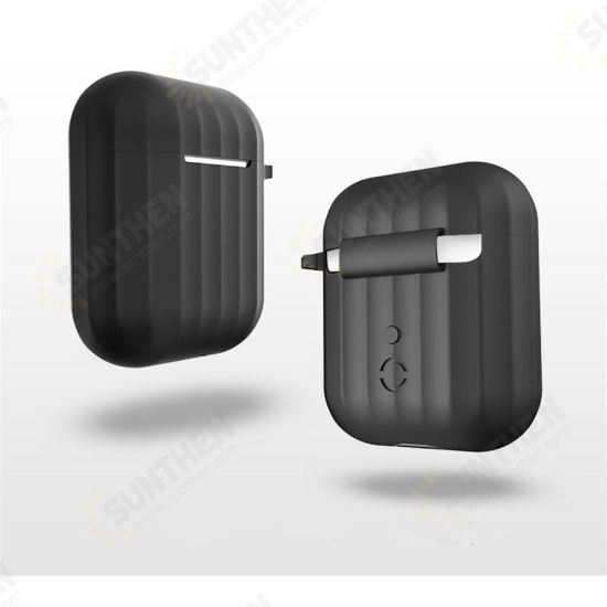 Portable Shockproof Dirtproof Silicone Wireless bluetooth Earphone Storage Case with Anti-lost Rope & Keychain for Apple Airpods 1/2 Portable Shockproof Dirtproof Silicone Wireless bluetooth Earphone Storage Case with Anti-lost Rope & Keychain for Apple Airpods 1/2