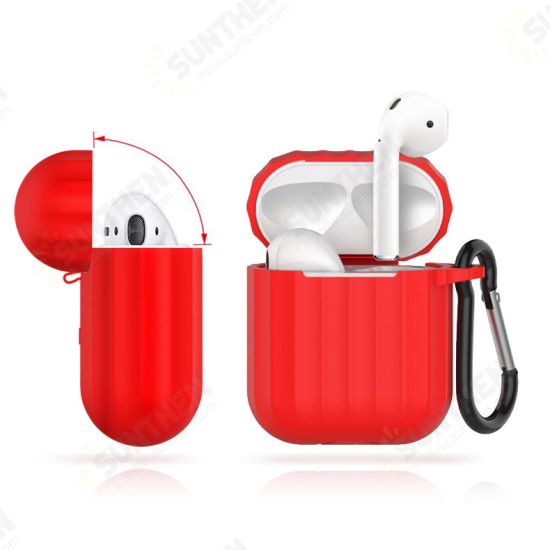 Portable Shockproof Dirtproof Silicone Wireless bluetooth Earphone Storage Case with Anti-lost Rope & Keychain for Apple Airpods 1/2 Portable Shockproof Dirtproof Silicone Wireless bluetooth Earphone Storage Case with Anti-lost Rope & Keychain for Apple Airpods 1/2