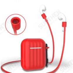Portable Shockproof Dirtproof Silicone Wireless bluetooth Earphone Storage Case with Anti-lost Rope & Keychain for Apple Airpods 1/2 Portable Shockproof Dirtproof Silicone Wireless bluetooth Earphone Storage Case with Anti-lost Rope & Keychain for Apple Airpods 1/2