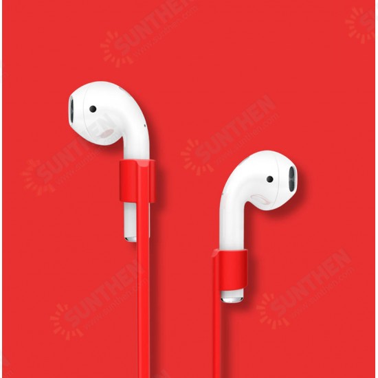 Portable Shockproof Dirtproof Silicone Wireless bluetooth Earphone Storage Case with Anti-lost Rope & Keychain for Apple Airpods 1/2 Portable Shockproof Dirtproof Silicone Wireless bluetooth Earphone Storage Case with Anti-lost Rope & Keychain for Apple Airpods 1/2