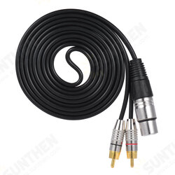 Dual RCA Male to XLR Female Plug Stereo Audio Cable for Microphone Audio Mixer Speaker Amplifiers Dual RCA Male to XLR Female Plug Stereo Audio Cable for Microphone Audio Mixer Speaker Amplifiers