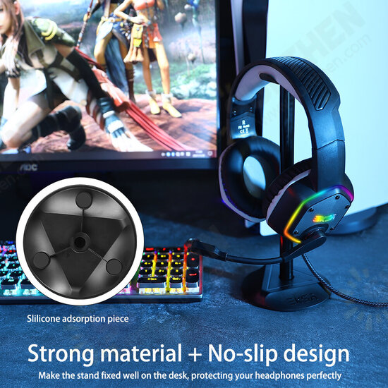 Z1 Universal Detachable Aluminum Alloy Headphones Stand Gaming Headset Holder with Non-slip Base for Gamer PC Accessories Desk