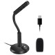 EGM-01 USB Stand Microphone Mini Condenser Microphone with Switch for Mac Windows 7 8 10 and PC