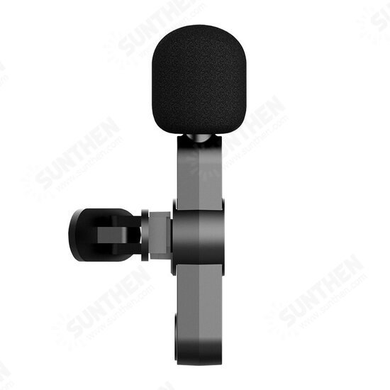 EP033 Mini Type-C Lightnings Plug Play Lapel Microphone Wireless Lavalier Mic for Live Stream Vloggers Interview Auto-syncs Clip-on