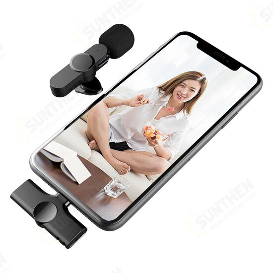 EP033 Mini Type-C Lightnings Plug Play Lapel Microphone Wireless Lavalier Mic for Live Stream Vloggers Interview Auto-syncs Clip-on EP033 Mini Type-C Lightnings Plug Play Lapel Microphone Wireless Lavalier Mic for Live Stream Vloggers Interview Auto-syncs Clip-on