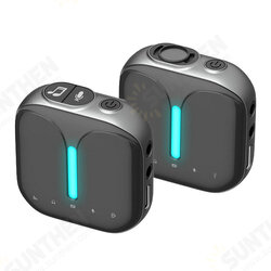 M18 bluetooth5.0 Wireless Microphone Receiver DSP Noise Cancelling 400mAh Battery 25g Lightweight Outdoors Video Mini Recording Mic Kit