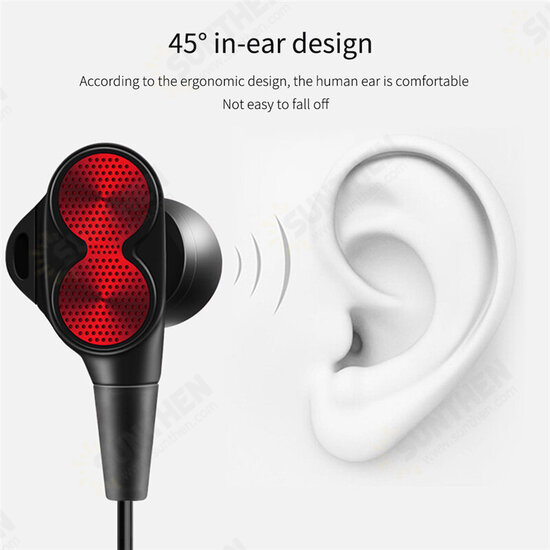 B800 Wireless bluetooth Earphones Dual Dynamic Bass Noise Reduction Sweatproof Neckband Sports Headphones with Mic