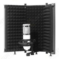 Foldable Microphone Acoustic Isolation Shield Acoustic Foams Studio Panel for Recording Live Broadcast