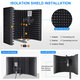 Foldable Microphone Acoustic Isolation Shield Acoustic Foams Studio Panel for Recording Live Broadcast Microphone Accessories Foldable Microphone Acoustic Isolation Shield Acoustic Foams Studio Panel for Recording Live Broadcast Microphone Accessories