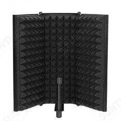Foldable Microphone Acoustic Isolation Shield Acoustic Foams Studio Three-door Noise Enclosure Panel Filter Foldable Microphone Acoustic Isolation Shield Acoustic Foams Studio Three-door Noise Enclosure Panel Filter