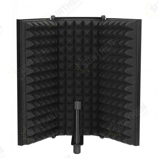 Foldable Microphone Acoustic Isolation Shield Acoustic Foams Studio Three-door Noise Enclosure Panel Filter Foldable Microphone Acoustic Isolation Shield Acoustic Foams Studio Three-door Noise Enclosure Panel Filter
