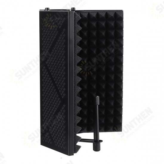 Foldable Microphone Acoustic Isolation Shield Acoustic Foams Studio Three-door Noise Enclosure Panel Filter Foldable Microphone Acoustic Isolation Shield Acoustic Foams Studio Three-door Noise Enclosure Panel Filter
