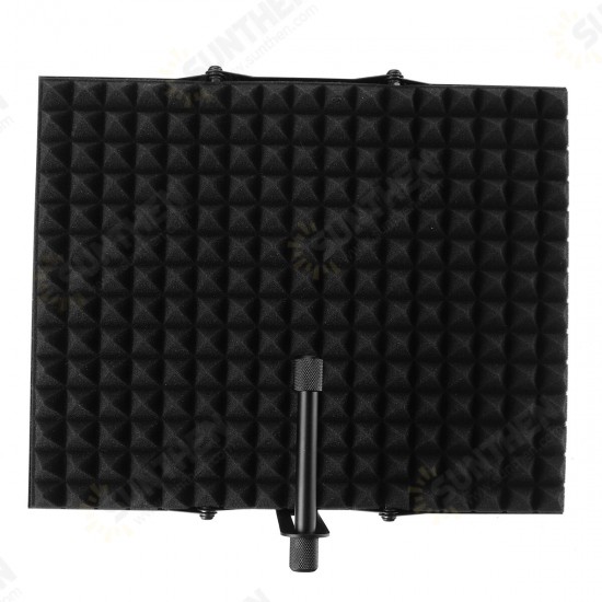 Foldable Microphone Acoustic Isolation Shield Acoustic Foams Studio Three-door Noise Enclosure Panel Filter Foldable Microphone Acoustic Isolation Shield Acoustic Foams Studio Three-door Noise Enclosure Panel Filter