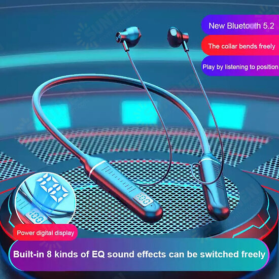 G09 Wireless Earphone bluetooth V5.3 HiFi Stereo 800mAh Battery LED DiSpaly Waterproof Soft Wire Sports Neck Hanging Headset G09 Wireless Earphone bluetooth V5.3 HiFi Stereo 800mAh Battery LED DiSpaly Waterproof Soft Wire Sports Neck Hanging Headset