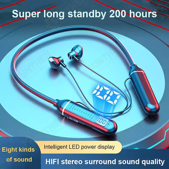 G09 Wireless Earphone bluetooth V5.3 HiFi Stereo 800mAh Battery LED DiSpaly Waterproof Soft Wire Sports Neck Hanging Headset G09 Wireless Earphone bluetooth V5.3 HiFi Stereo 800mAh Battery LED DiSpaly Waterproof Soft Wire Sports Neck Hanging Headset