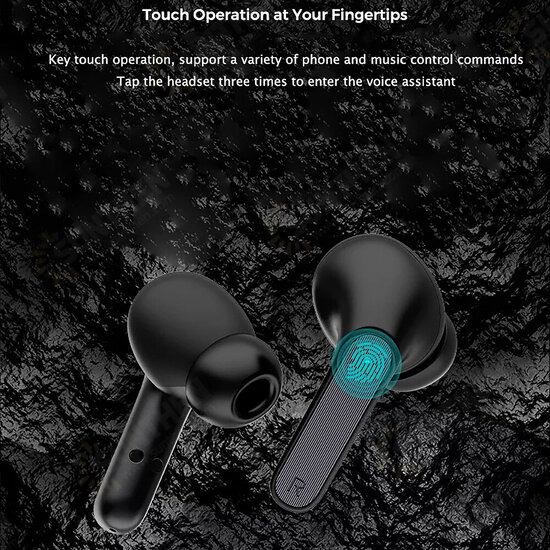 V19 TWS bluetooth V5.0 Earphone 10mm Driver Unit Stereo EDR Noise Cancelling 400mAh Battery Touch Control Sports Headset