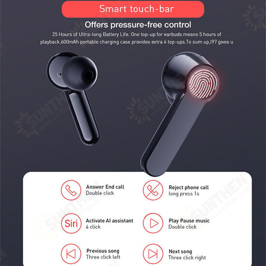 i98 Wireless bluetooth 5.0 Earphone TWS Touch Stereo HD Talking Fashion Sports Earphone 150H Play Time