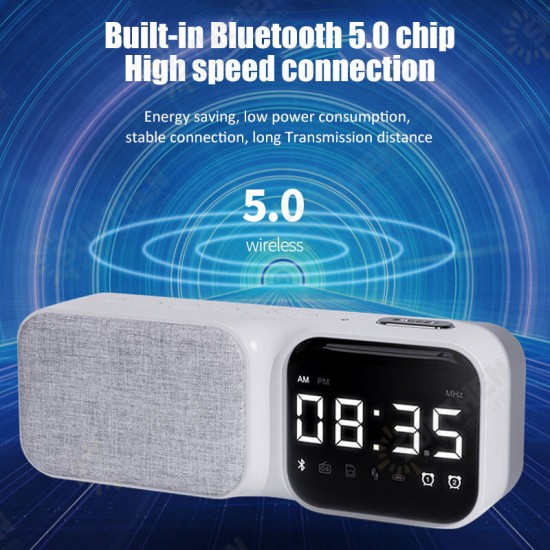 HF16 5W bluetooth 5.0 Speaker Portable Speaker HiFi Stereo Subwoofer Surround Sound 1200mAh Battery Digital Display FM Radio Alarm Clock Support AUX TF Card Play Outdoor Wireless Speaker HF16 5W bluetooth 5.0 Speaker Portable Speaker HiFi Stereo Subwoofer Surround Sound 1200mAh Battery Digital Display FM Radio Alarm Clock Support AUX TF Card Play Outdoor Wireless Speaker