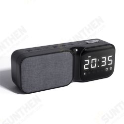 HF16 5W bluetooth 5.0 Speaker Portable Speaker HiFi Stereo Subwoofer Surround Sound 1200mAh Battery Digital Display FM Radio Alarm Clock Support AUX TF Card Play Outdoor Wireless Speaker