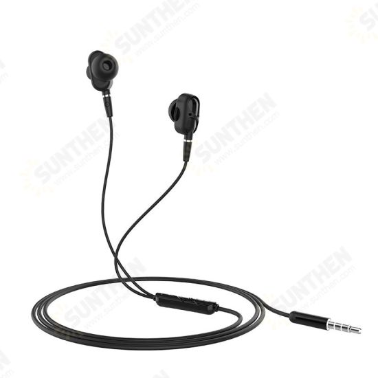 M62 3.5mm In-ear Stereo Earphone Dual Drive Headphones with Mic for iPhone Samsung M62 3.5mm In-ear Stereo Earphone Dual Drive Headphones with Mic for iPhone Samsung