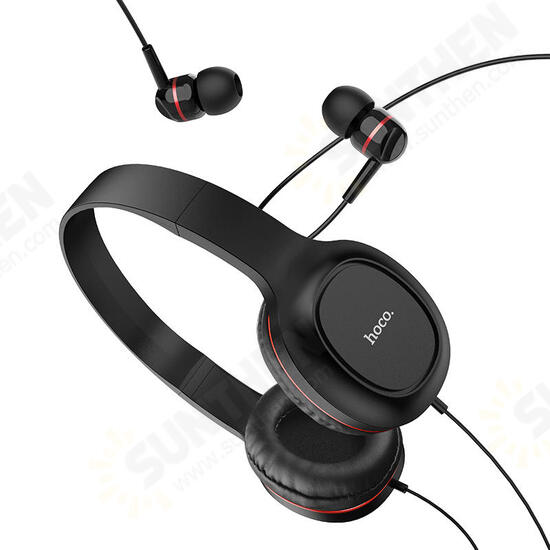 W24 Universal Music Set of Wired Headphone With 3.5mm Earphone With Mic for PC Computer Phone