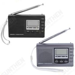 HRD-310 Portable Mini FM MW SW Digital Alarm Clock FM Radio Receiver
