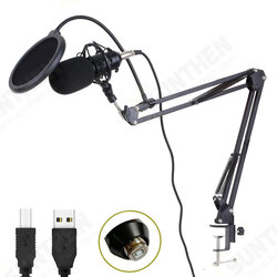 BM-800USB Professional 192KHz/24Bit HD Drive USB Condenser Microphone Kit with Stand Mount BM-800USB Professional 192KHz/24Bit HD Drive USB Condenser Microphone Kit with Stand Mount