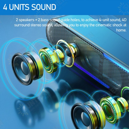 E3 3W bluetooth 5.0 Speaker Portable Speaker 4D Surround HiFi Stereo Deep Bass 1800mAh Battery Anti-swipe Noise Cancelling LED Light Dustproof Outdoor Wireless Speaker