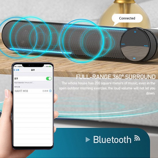 E3 3W bluetooth 5.0 Speaker Portable Speaker 4D Surround HiFi Stereo Deep Bass 1800mAh Battery Anti-swipe Noise Cancelling LED Light Dustproof Outdoor Wireless Speaker