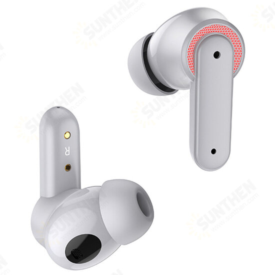 EW13 TWS bluetooth 5.1 Earbuds ENC Noise Reduction 13mm Large Driver LED Colorful Lights HiFi Stereo Earphone Long Battery Life Headphones with Mic