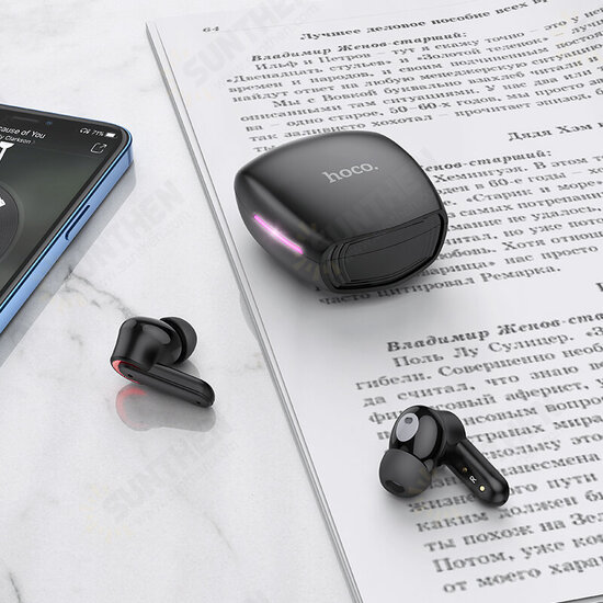 EW13 TWS bluetooth 5.1 Earbuds ENC Noise Reduction 13mm Large Driver LED Colorful Lights HiFi Stereo Earphone Long Battery Life Headphones with Mic EW13 TWS bluetooth 5.1 Earbuds ENC Noise Reduction 13mm Large Driver LED Colorful Lights HiFi Stereo Earphone Long Battery Life Headphones with Mic