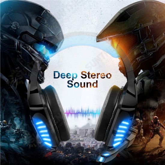 V-6 Gaming Headset Computer Headphone LED Luminous Headset Surround Sound Bass RGB Game With Microphone