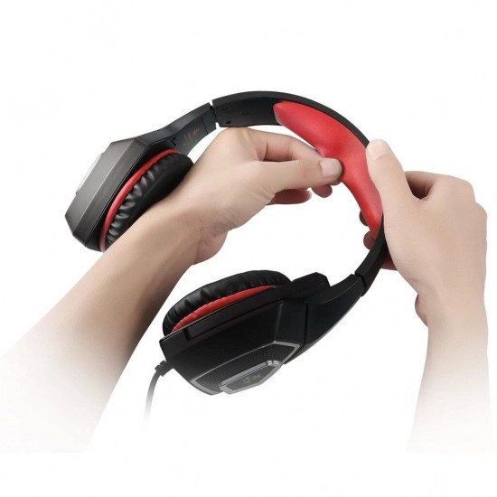 V1 Gaming Headset Stereo Bass Game Headphone with Mic Noise Canceling LED Light for PC for PS4 Laptop