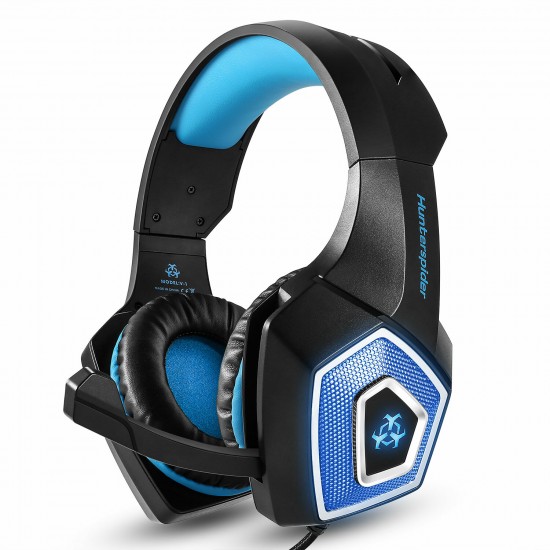 V1 Gaming Headset Stereo Bass Game Headphone with Mic Noise Canceling LED Light for PC for PS4 Laptop