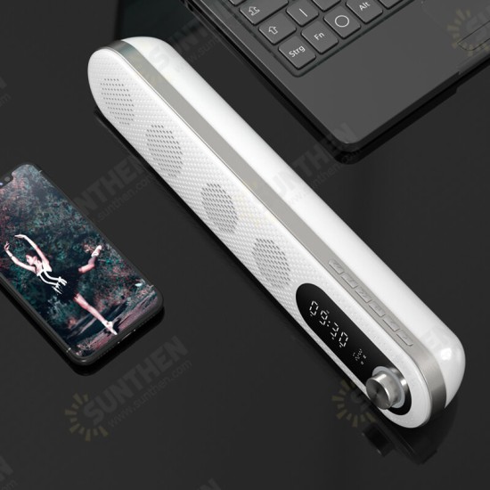 K7 Wireless Soundbar bluetooth Speaker Home Theater Sound System Super Bass Subwoofer with Alarm Clock Support TF Card K7 Wireless Soundbar bluetooth Speaker Home Theater Sound System Super Bass Subwoofer with Alarm Clock Support TF Card