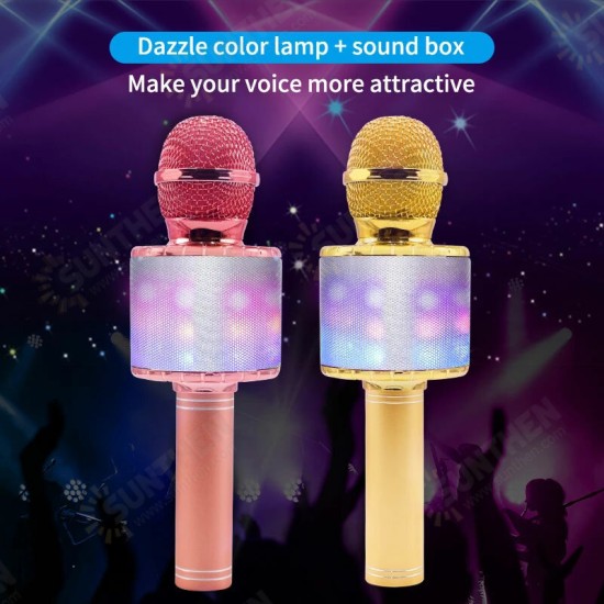 Karaoke 858L microphone with LED Lights, bluetooth, Studio microphone, Corner Recorder Karaoke 858L microphone with LED Lights, bluetooth, Studio microphone, Corner Recorder