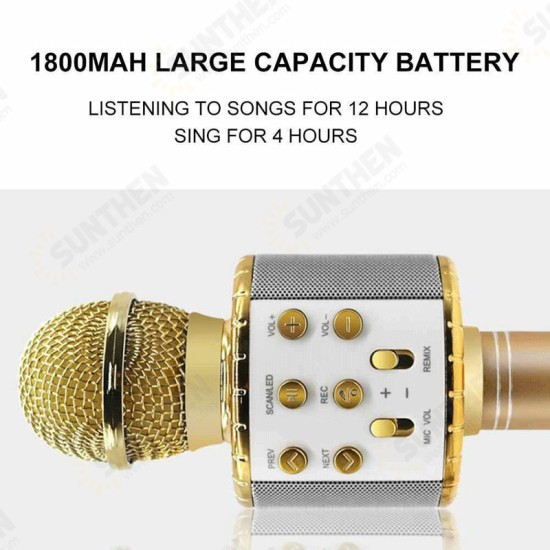 Karaoke 858L microphone with LED Lights, bluetooth, Studio microphone, Corner Recorder Karaoke 858L microphone with LED Lights, bluetooth, Studio microphone, Corner Recorder