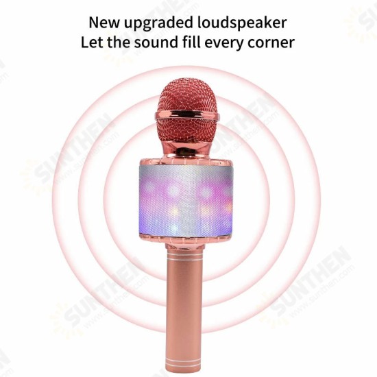 Karaoke 858L microphone with LED Lights, bluetooth, Studio microphone, Corner Recorder Karaoke 858L microphone with LED Lights, bluetooth, Studio microphone, Corner Recorder