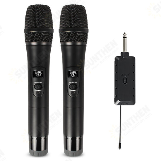 E8 2 Wireless Microphone VHF Professional Mic Transmitter Receiver DJ For Square Speaker Mixer Live Sound Card K Song Karaoke E8 2 Wireless Microphone VHF Professional Mic Transmitter Receiver DJ For Square Speaker Mixer Live Sound Card K Song Karaoke