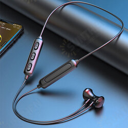 LP-BT95 TWS bluetooth 5.0 Earphone HiFi Stereo Deep Bass IPX5 Waterproof Auto Pairing Smart Magnet Flexible Silicone Neck-mounted Semi-in-ear Sports Headphone