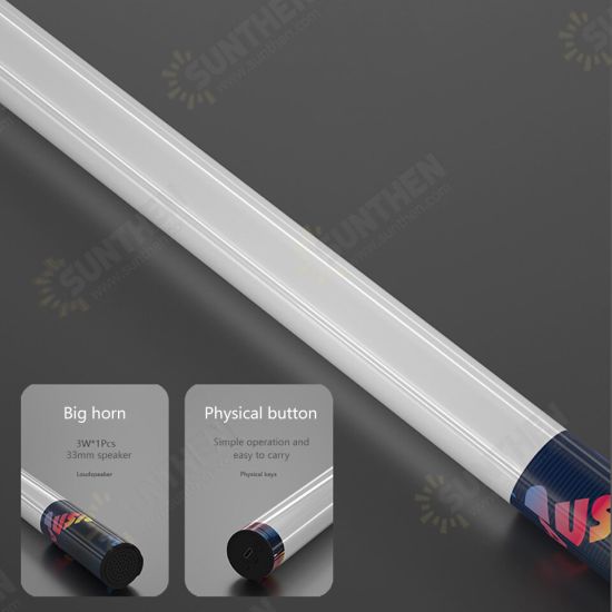 LS-01 Music Stick TWS Wireless bluetooth Speaker Colorful LED Fill Light Speaker Multiple Lighting Modes