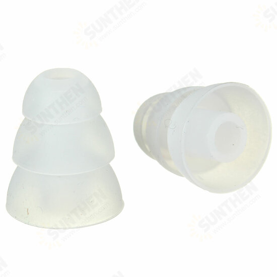 Large 2pcs Three Layer Silicone In-Ear Earphone Covers Cap Replacement Earbud Bud Tips Earbuds Eartips Earplug Ear Pads