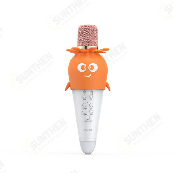 K5 Children's Wireless Bluetooth Condenser Microphone Karaoke Stereo Mic Carrot Design for Smartphone PC K5 Children's Wireless Bluetooth Condenser Microphone Karaoke Stereo Mic Carrot Design for Smartphone PC